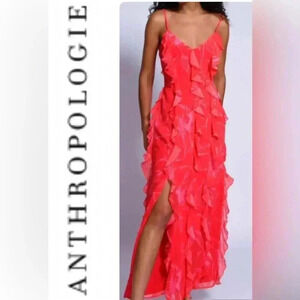 NWOT- Anthropologie Hutch Claira dress size S- Coral $298